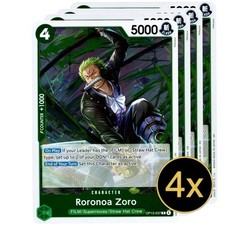 4x Roronoa Zoro OP13 One Piece Playset NM #OP13-037