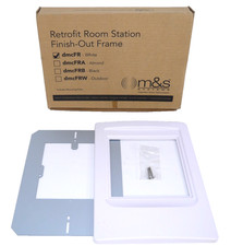 M S Retrofit Room Station Finish Out Frame white NEW, OPEN BOX NO LONG SCREWS