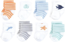 Unisex-Baby Cotton Rich Newborn and Terry Socks