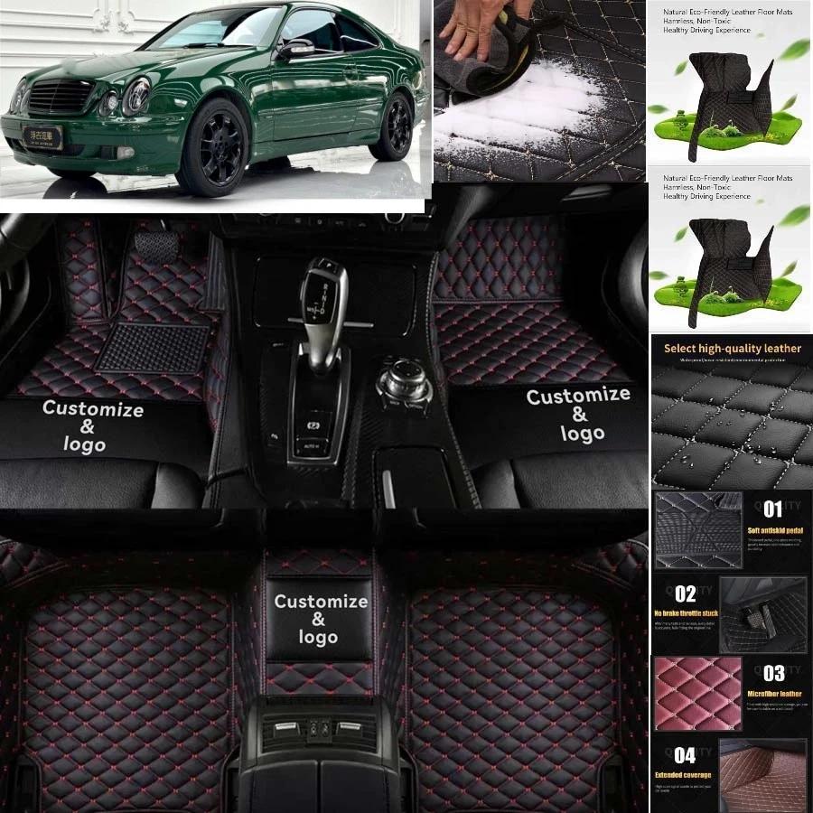 For Mercedes Benz CLK Car Floor Mats Carpet Waterproof Luxury Custom Foto 4 de 4
