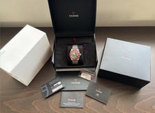 Tudor Black Bay 41mm Burgundy Bezel 5 Link Bracelet TFit Clasp Full Box & Papers