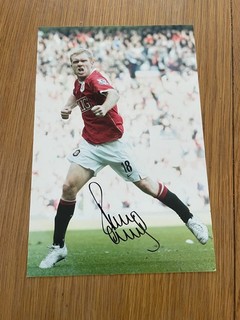 Paul Scholes Signed Manchester United Photo Man Utd Autograph COA