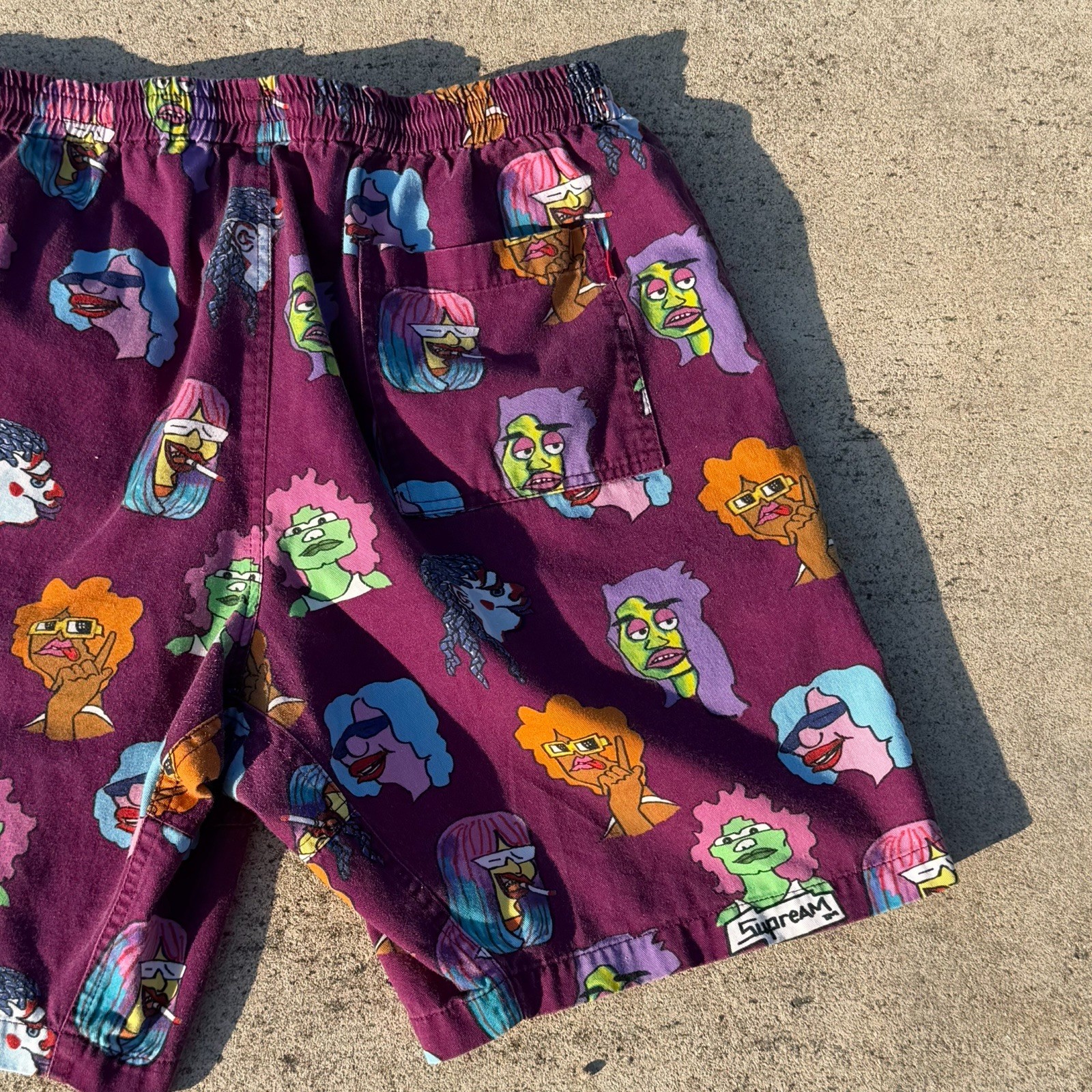 Supreme Gonz Heads Shorts Burgundy Large FW17 Mark Go… - Gem