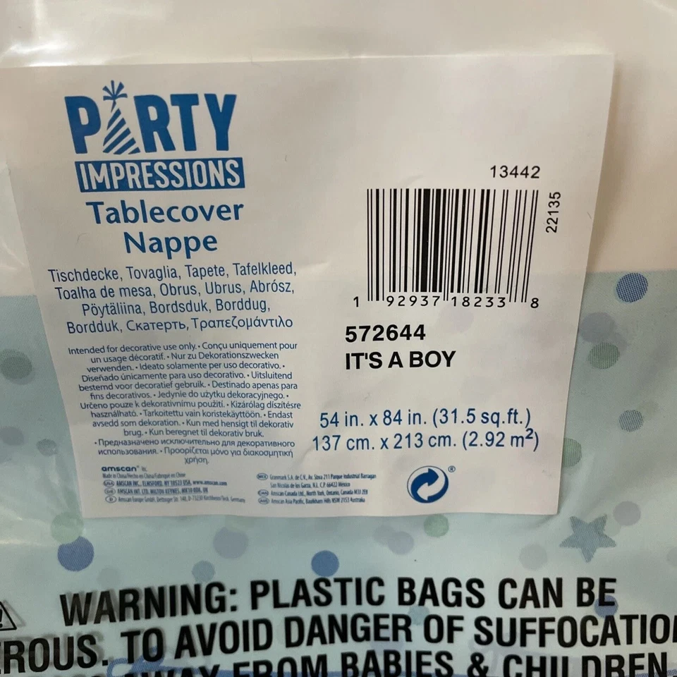 It’s A Boy Tables Cloth 54”x84” - Image 3 of 3