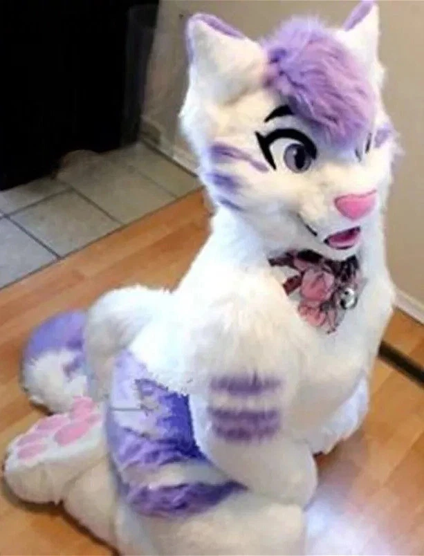 Disfraz de mascota de zorro husky de piel larga traje de Halloween juegos con disfraces #10 Foto 4 de 4