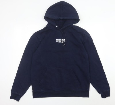 Stanley/Stella Herren Pullover Hoodie blau XL mit Logo und Taschen