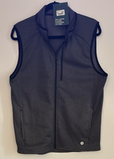 LL BEAN Men's Alley Gray Slightly Fitted Mountain Fleece Full Zip Vest NWT Sz M