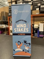 KEEKIDS Heavy Duty Galvanized Steel Ground Stakes - 4 Pack