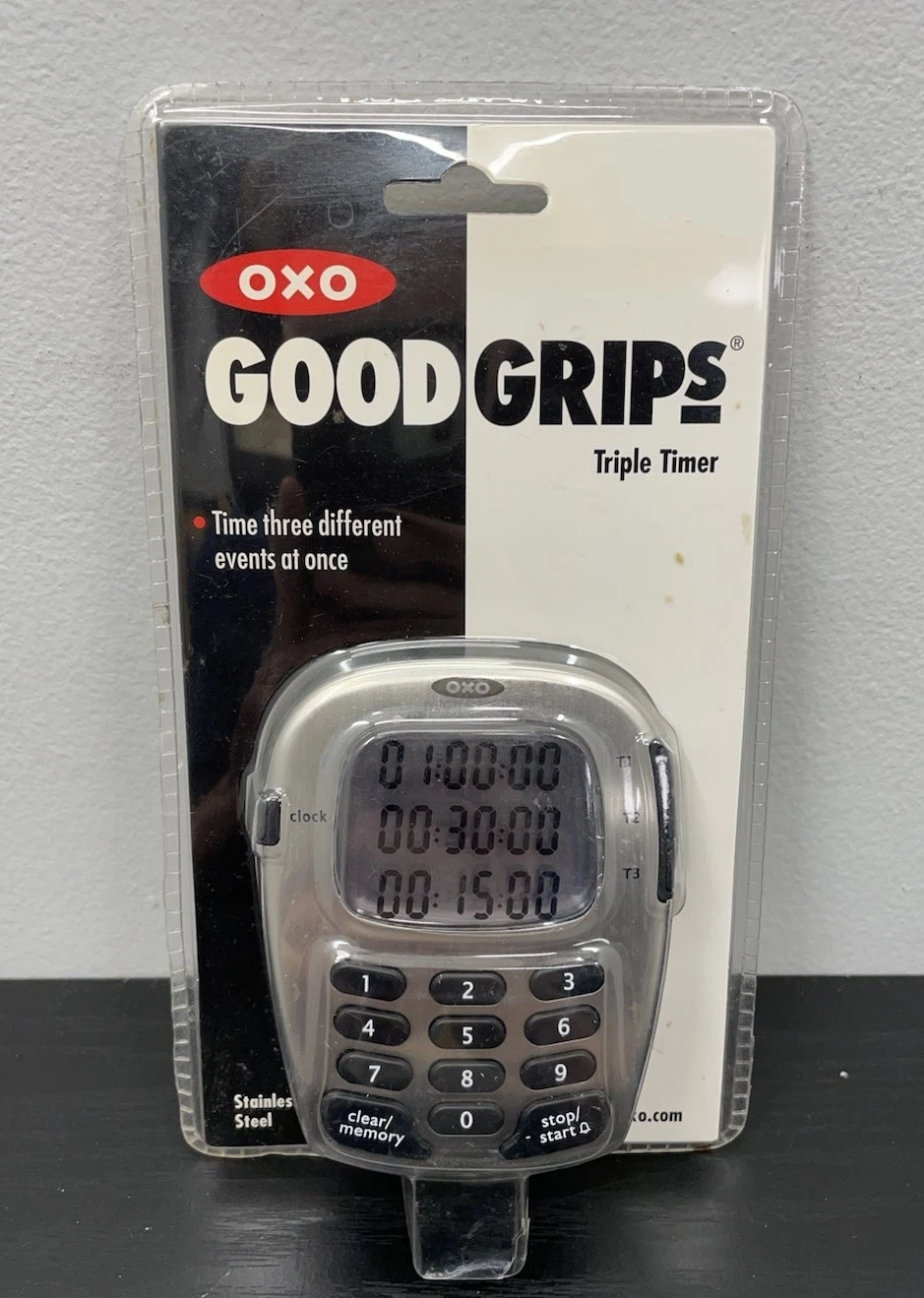 NEW OXO Good Grips Digital Stainless Steel Triple Timer