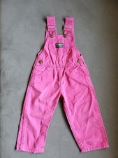 2T Vintage OshKosh Pink Vestbak Overalls 3T USA Made 90s