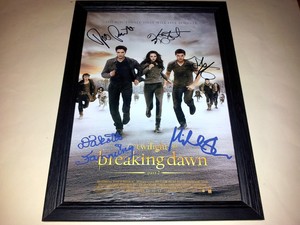 Twilight 4 Breaking Dawn Part 2 Cast Pp Signed Framed 12 X 8 Poster Ebay
