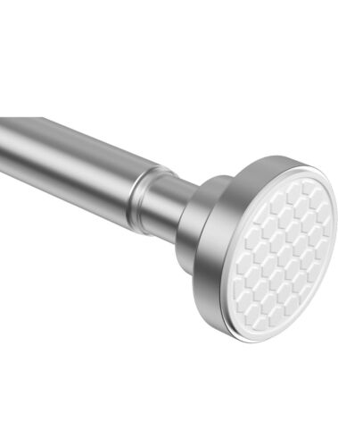1pcs Silver Shower Curtain Rod No Drilling 43-73 Inch, Spring Tension Curtain...