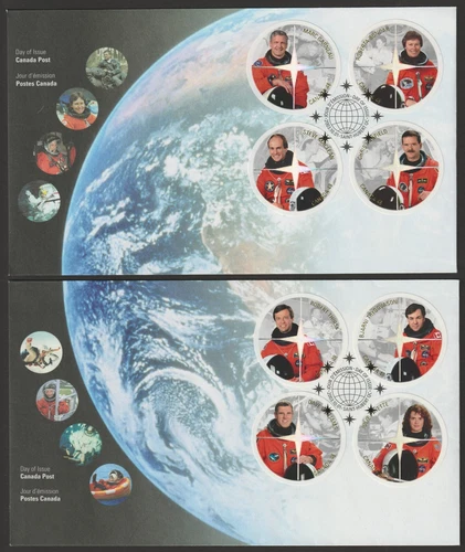Canada #1999, Canadian Astronauts, Set of 2 Official First Day Cover, FDC 2003