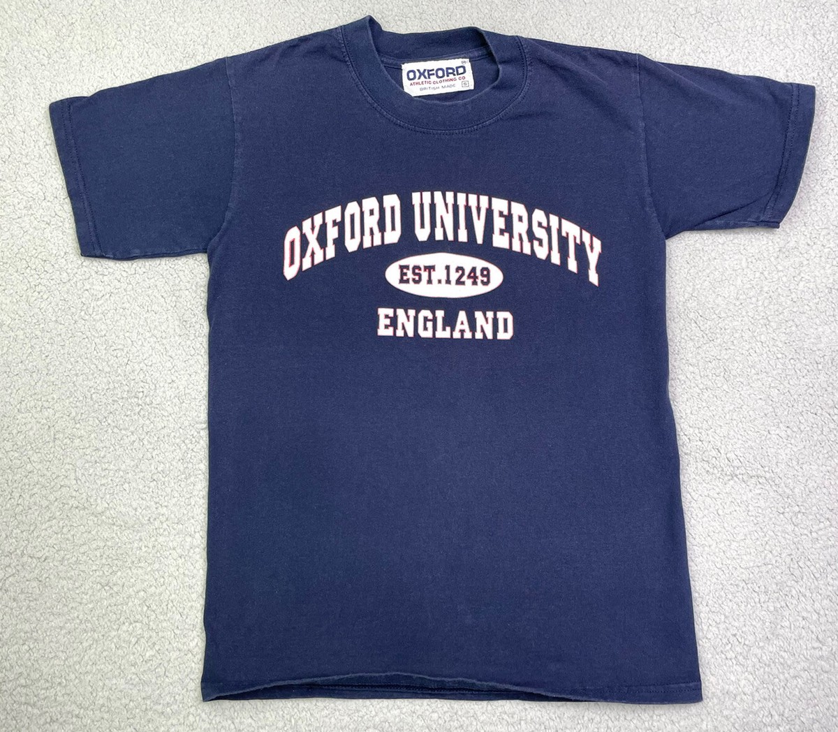 Oxford University Mens Shirt Blue Size Small Crew Neck