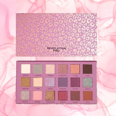 Pink Eyeshadow Palette Revolution Romance 18 Shade Eye Makeup Cosmetics Tan