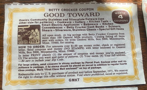 1966-1971Vintage Betty Crocker Silverware Coupons Lot x24 Oneida - Picture 5 of 15