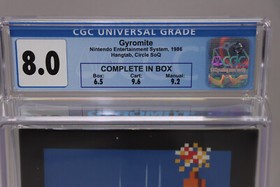 Gyromite Nintendo NES 1988 CIB Complete in Hangtab Box CGC Graded 8.0 9.6 Cart!