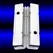 Chrome Valve Covers Tall Fits Small Block Chevy 327 350 383 400 SBC Engines