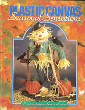 PLASTIC CANVAS SEASONAL SENSATIONS  Pattern HARD Cover BOOK  1224 