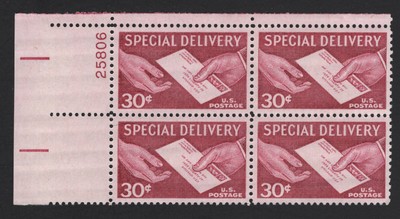 United States MINT Scott Number E21 PLATE BLOCKS  MNH  F-VF    -  BARNEYS