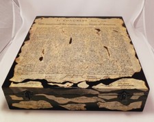 Patriotic Box- Declaration of Independence "scorched" design by Newstalja 
