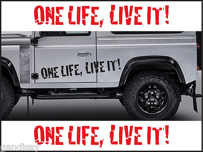 2no ONE LIFE LIVE IT! Decals-Stickers - MTB Off Road Car/Van,Surf/4x4 ...
