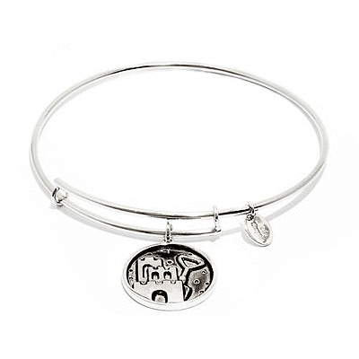 Chrysalis Castle and Shovel Expandable Bangle in Rhodium Plate, CRBT0605SP - Picture 1 of 2
