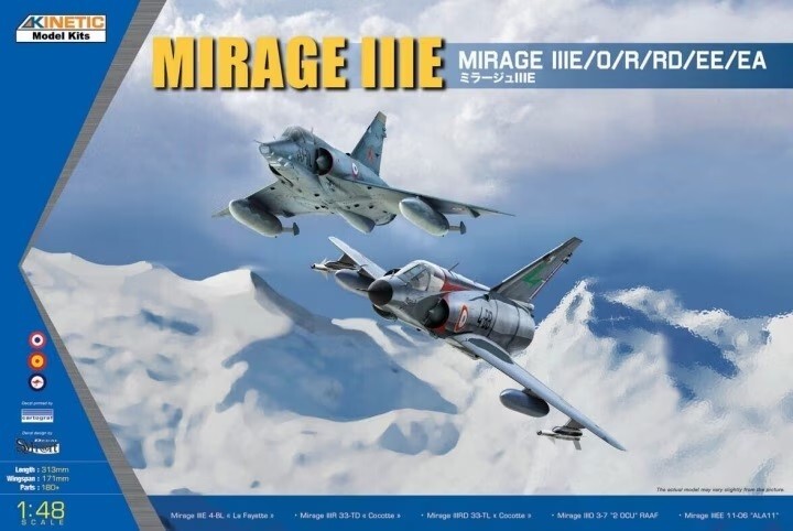 Kinetic 48050 1:48th scale Dassault Mirage IIIE Mirage IIIE/O/R/RD/EE/EA
