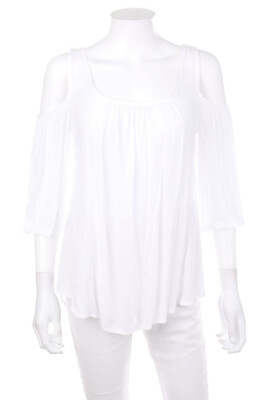 NUNA LIE Shortsleeve Blouse Cold-Shoulder M off-white