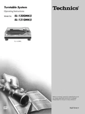 Technics SL-1200Mk2 SL-1210Mk2 Turntable Owners Instruction Manual Reprint