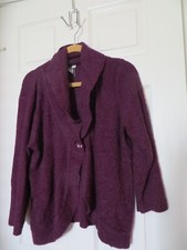 ALBERTO MAKALI XL PLUM CARDIGAN
