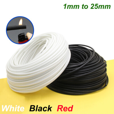 Silicone Fiberglass Sleeving Braided Wires Cable Protective Tubing Insulation