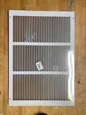 Hart and Cooley white vents 18 x 12 interior face.  exterior is 14 x 20   672