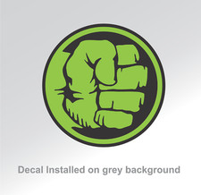 Incredible Hulk Hand Sticker  Outdoor Durable Decal  Superhero Marvel Comic