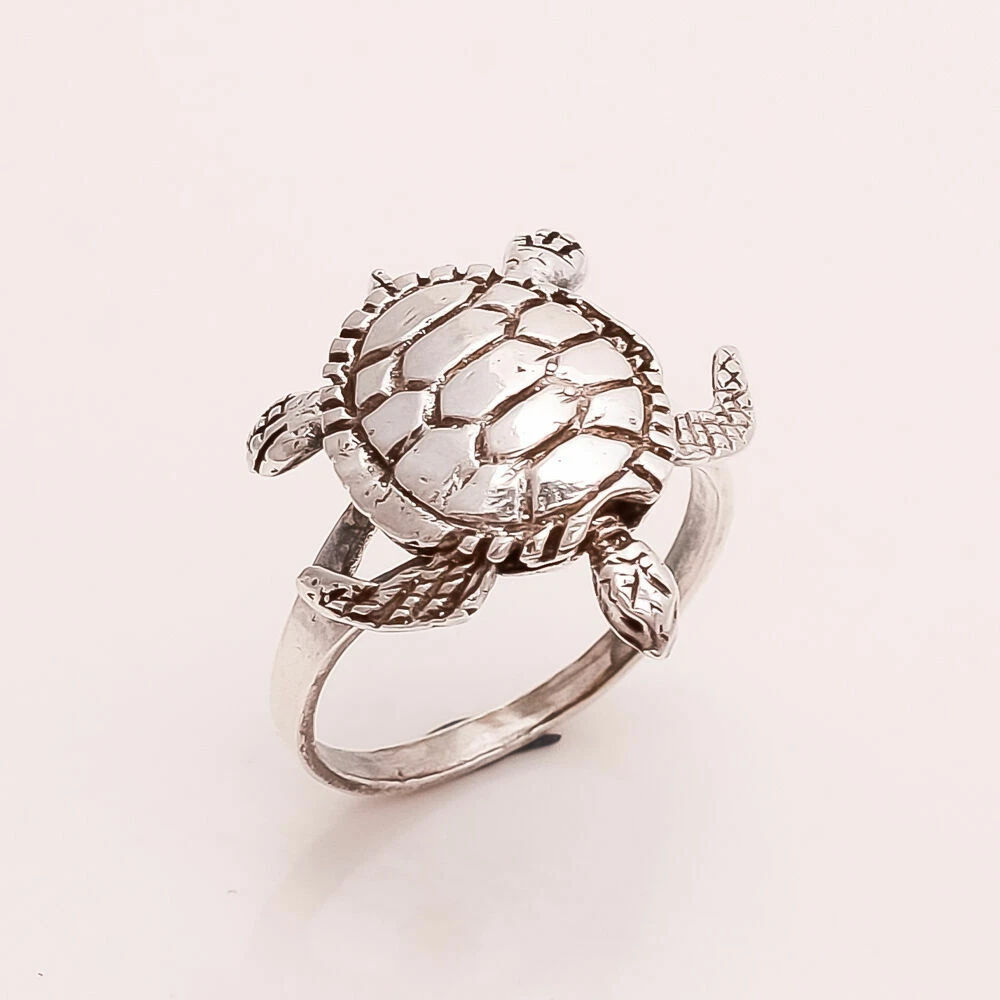 Silver Turtle Ring - Etsy