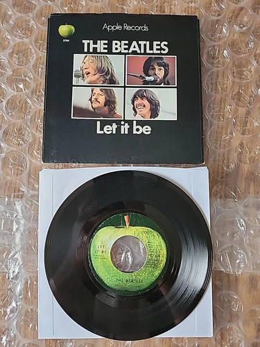 The Beatles 'Let It Be" original 1970 USA 7" picture sleeve + record in ex cond
