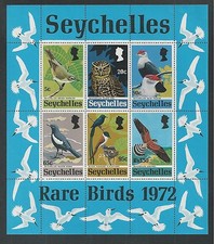 SEYCHELLES # 304a MNH RARE BIRDS 1972 Souvenir Sheet