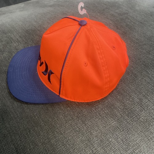 Hurley Hat Cap Snapback Youth Trucker Orange/Blie Hurley Branded! Euc - Picture 2 of 7