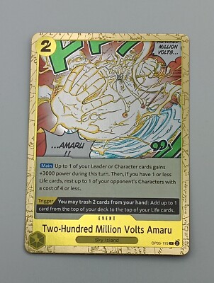 One Piece TCG Einzelkarte Two-Hundred Million Volts Amaru Englisch NM Holo