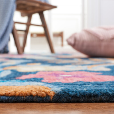 SAFAVIEH Jardin JAR152M Handmade Blue / Pink Rug | eBay