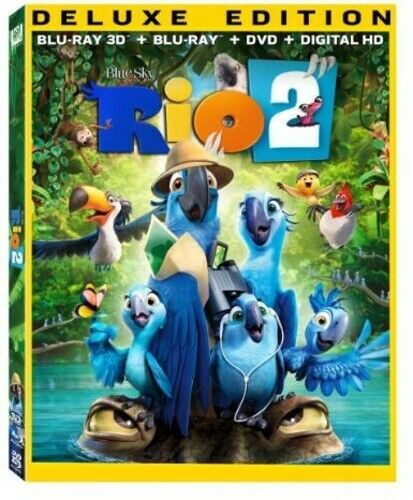 Rio 2 Blu-ray/Blu-ray 3D/DVD 3-Disc Set Deluxe Edition Includes Digital Copy - Picture 1 of 1