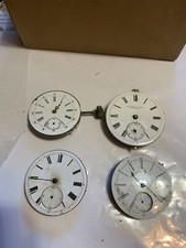 lot of 4 pocket watch movements for parts or repair