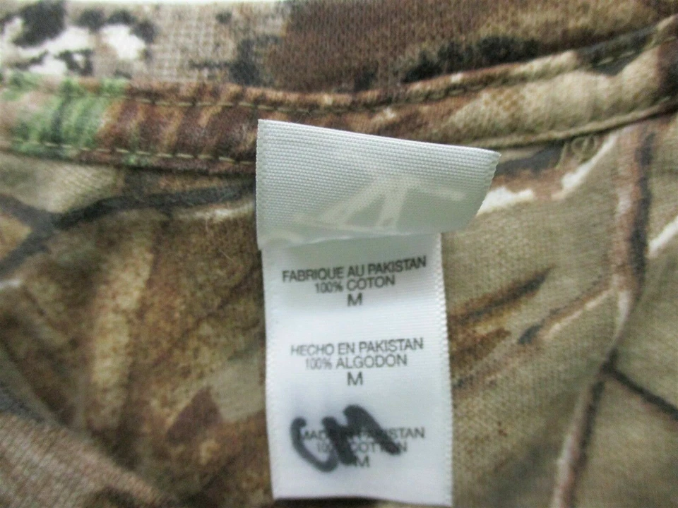 CODE V Men's Size M 100% Cotton Brown Camouflage Shirt - Image 4 of 4