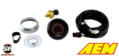 AEM Electronics LED Digital Fuel / Oil Pressure 0-150 psi 52mm Gauge 30-4407