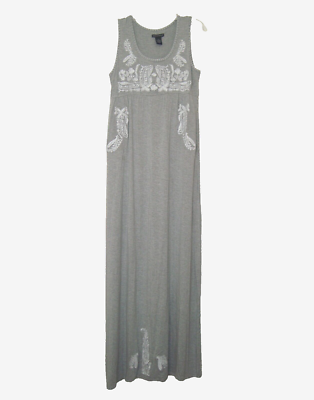 NWT Chelsea & Theodore Boho Embroidered Sleeveless Maxi Dress Size S MSRP  $98