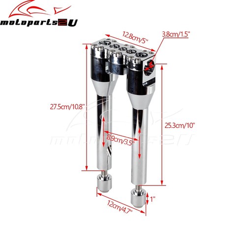 Elevadores de manillar estilo club de 10"" para motocicletas con manillar para abrazaderas de barras de 1 1/2 - Imagen 3 de 20