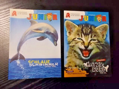2 Stück Junior Heft 2010: 8/10 Schlaue Schwimmer und 10/10 Katze Hund & Co.