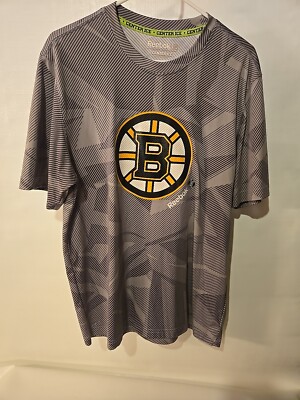 Men's Large Reebok Center Ice Collection Boston Bruins Shirt | eBay