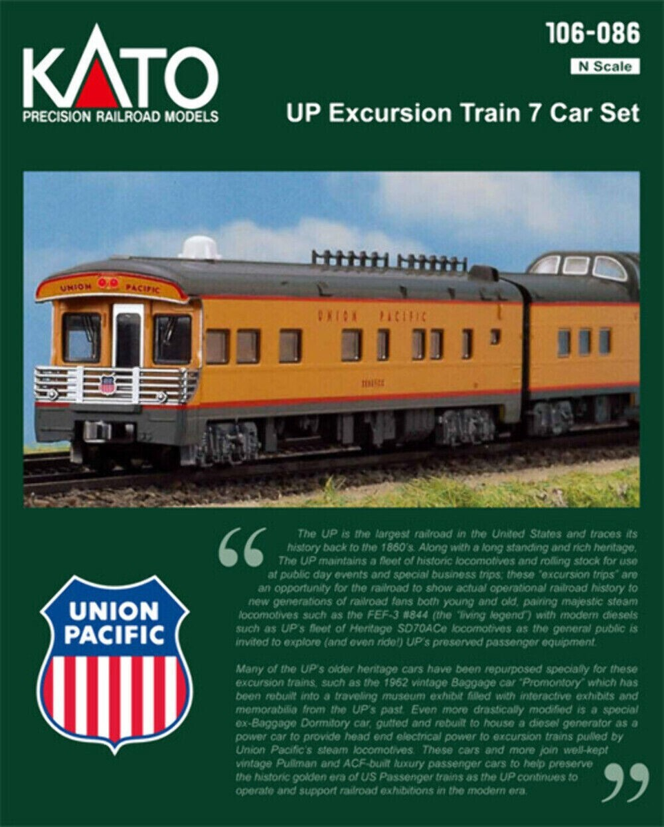 Buy KATO 106-086 Union Pacific Excursion Train 7-Car Set online | eBay