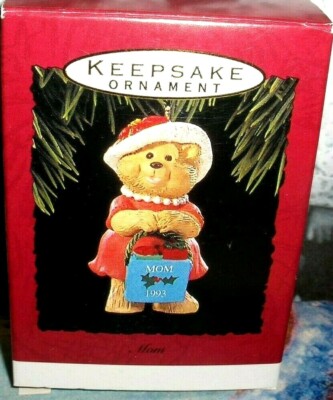 Mom`1993'Mom's Been Shopping And Has Her Bag Of Gifts,Hallmark Tree Ornament